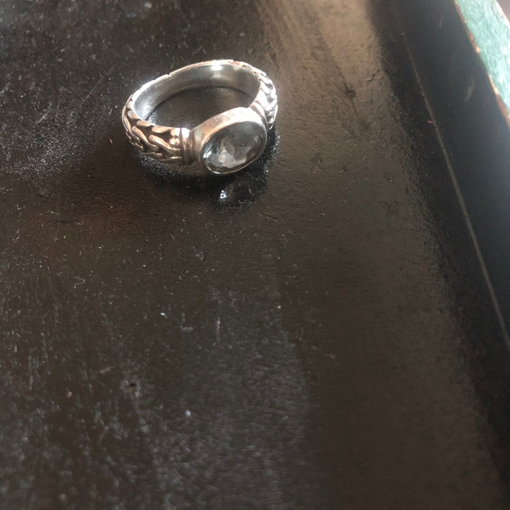 Braided band silver sterling ring. Vintage.